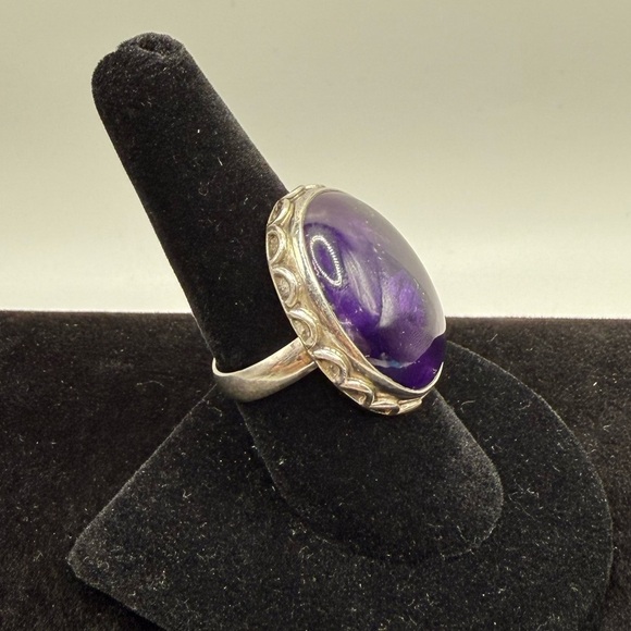 Purple Amethyst 925 Ring - Picture 2 of 5